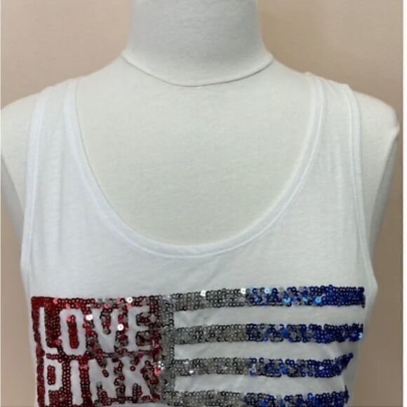 VS PINK Sequined Flag Tank Top - Picture 7 of 8
